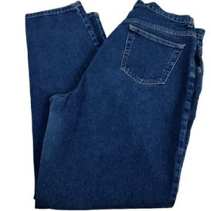 VTG Venezia Premium Cotton Tapered Straight Leg High Waist Denim Jeans Womens 14